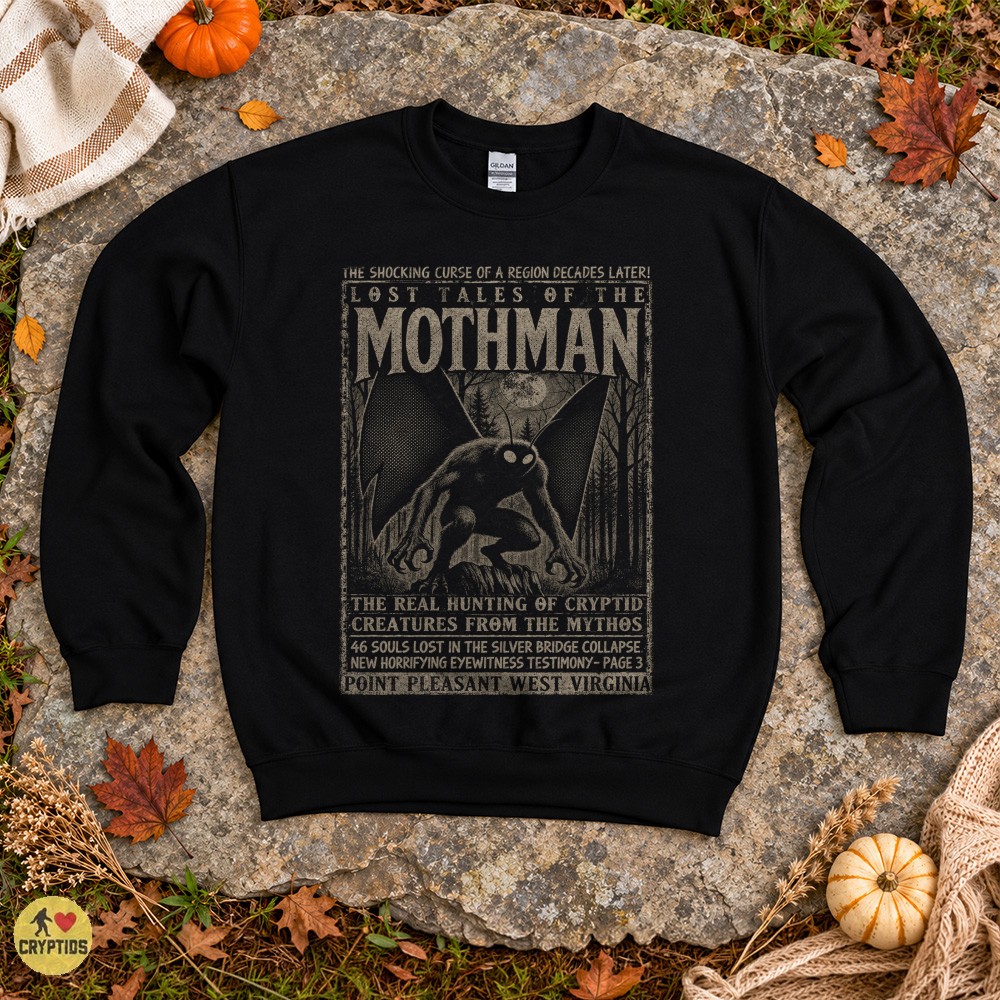 Lost Tales of Mothman Silver Bridge Horror Newspaper T-Shirt 1 Lost Tales of Mothman Silver Bridge Horror Newspaper Shirt