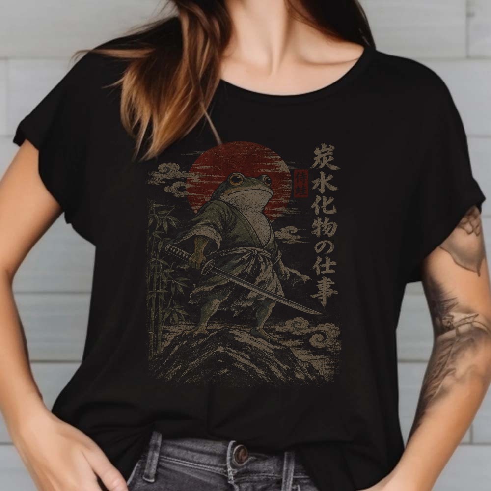 Loveland Frog Samurai Ukiyo-e T-Shirt, Japanese Vintage Cryptid 2 Loveland Frog Samurai Ukiyo-e Shirt, Japanese Vintage Cryptid