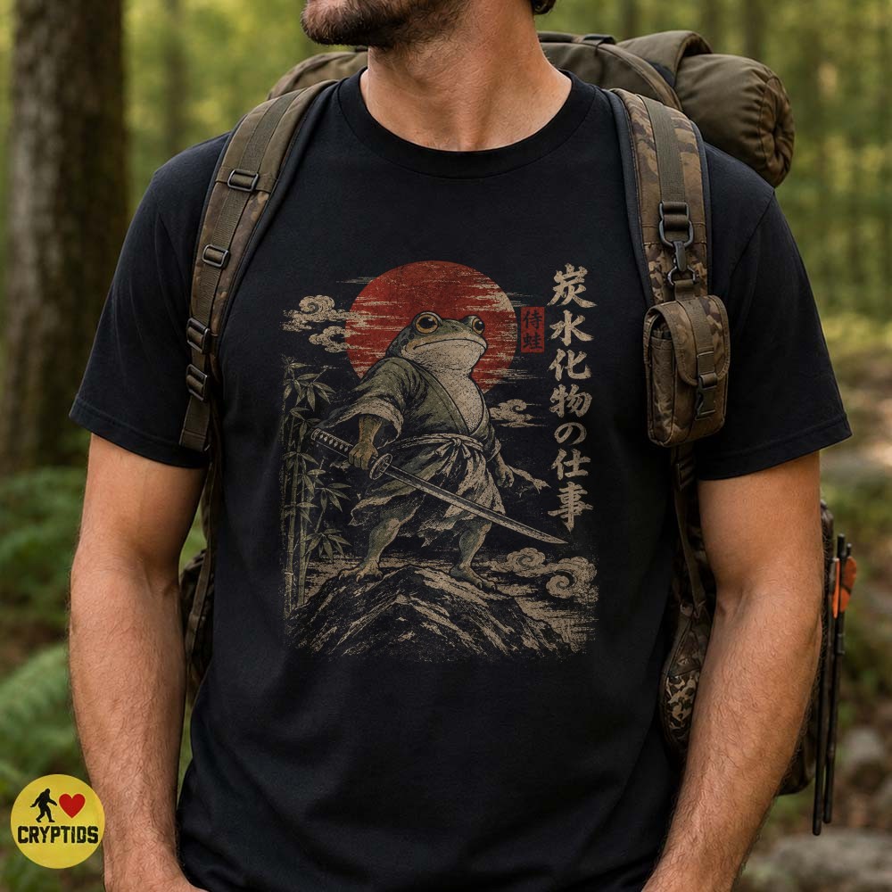 Loveland Frog Samurai Ukiyo-e T-Shirt, Japanese Vintage Cryptid 4 Loveland Frog Samurai Ukiyo-e Shirt, Japanese Vintage Cryptid