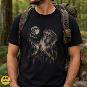 Loveland Frogman Under the Full Moon Shirt Vintage Engraving