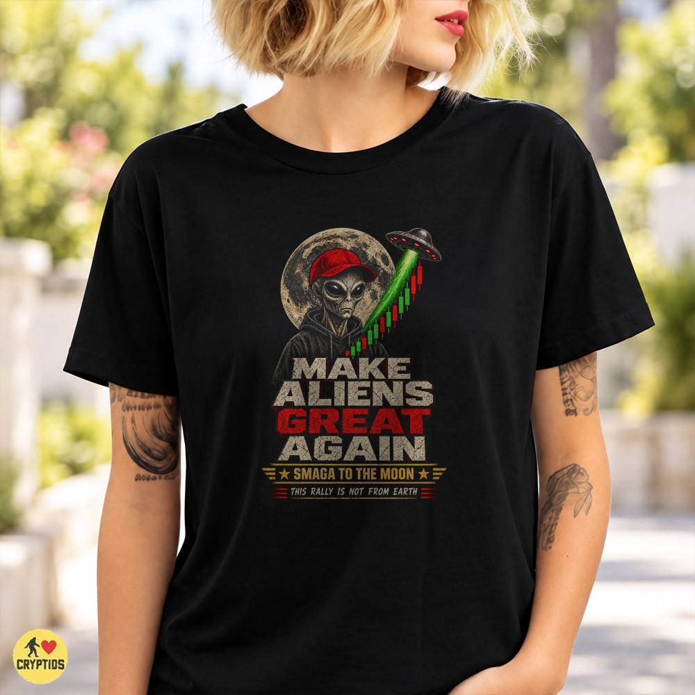 Make Aliens Great Again Retro UFO Meme T-Shirt 2 Make Aliens Great Again Retro UFO Meme Shirt