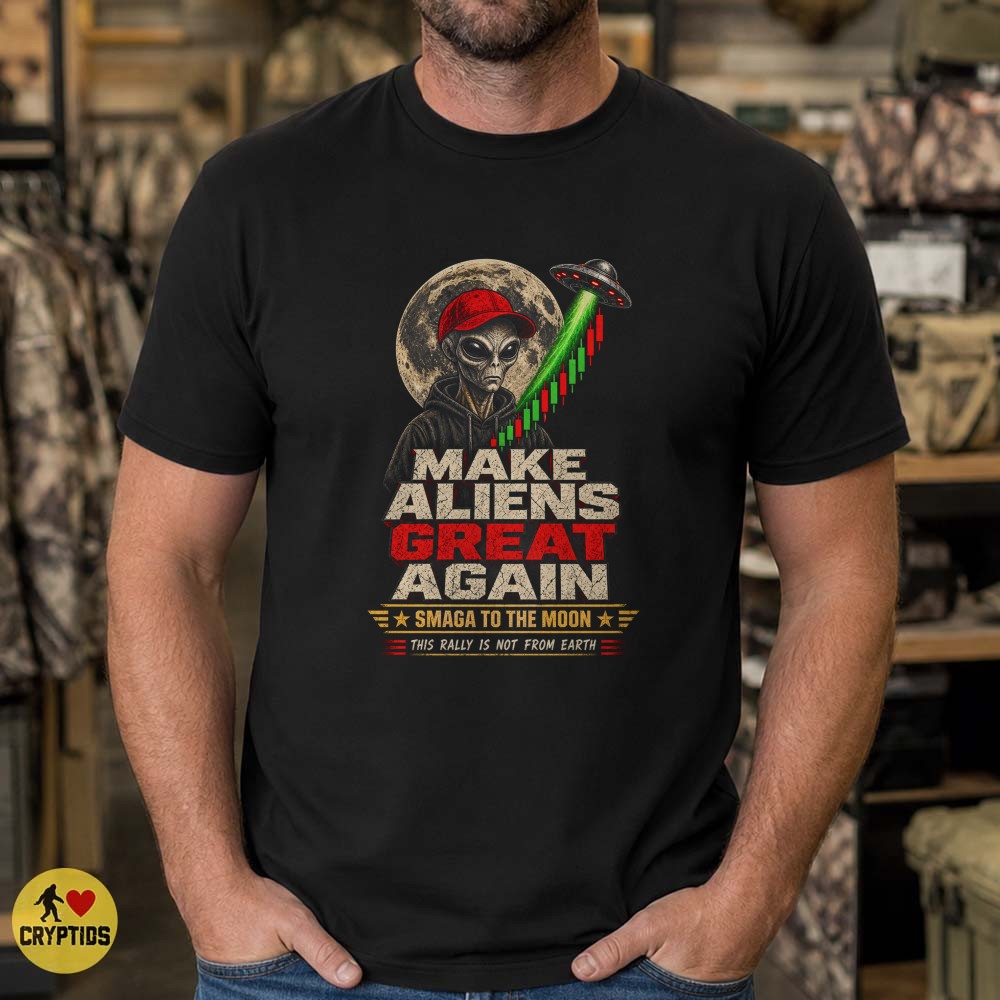 Make Aliens Great Again Retro UFO Meme T-Shirt 1 Make Aliens Great Again Retro UFO Meme Shirt