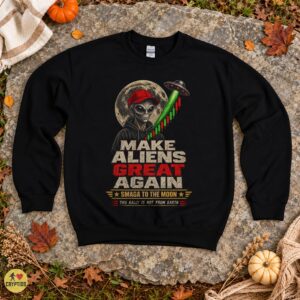 Make Aliens Great Again Retro UFO Meme T-Shirt 7 Make Aliens Great Again Retro UFO Meme Shirt