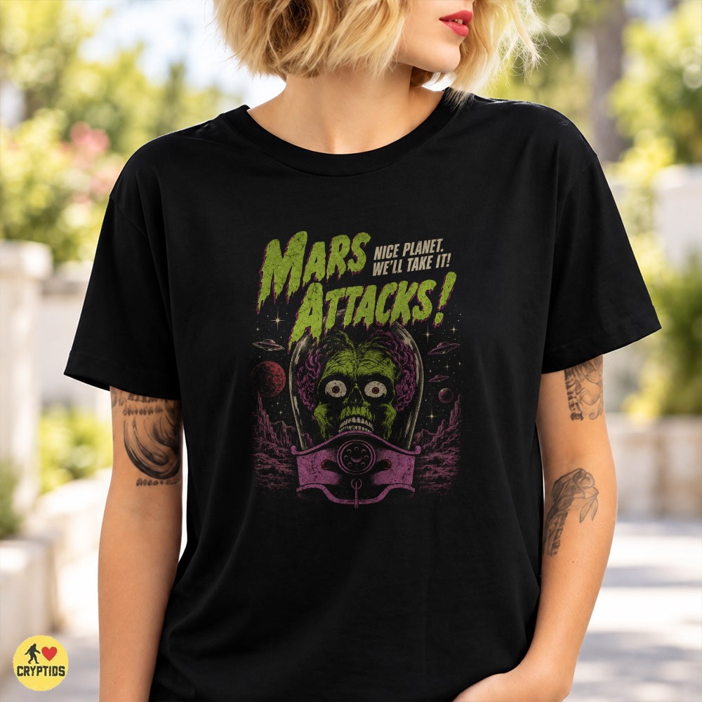 Mars Attacks Nice Planet We’ll Take It Retro Alien T-Shirt 2 Mars Attacks Nice Planet We’ll Take It Retro Alien Shirt