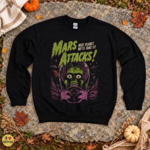 Mars Attacks Nice Planet We’ll Take It Retro Alien Shirt