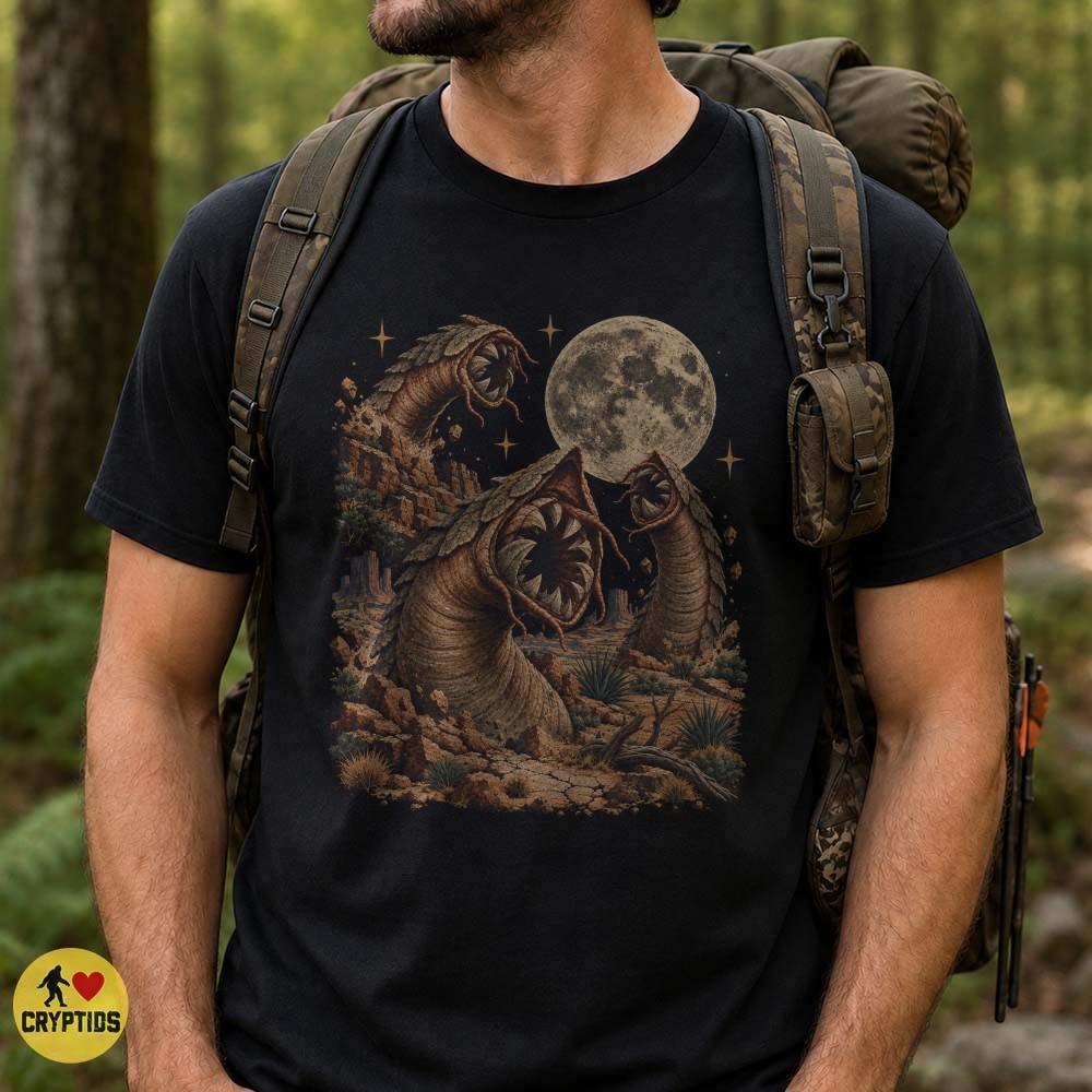 Mongolian Death Worm Erupting from the Desert T-Shirt 2 Mongolian Death Worm Erupting from the Desert Shirt