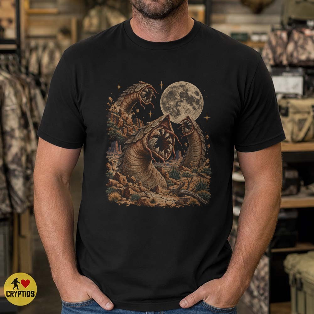 Mongolian Death Worm Erupting from the Desert T-Shirt 5 Mongolian Death Worm Erupting from the Desert Shirt