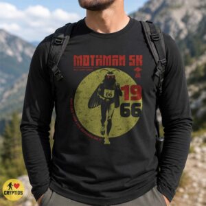 Mothman 5K Point Pleasant Shirt, Retro 1966 Cryptid Race
