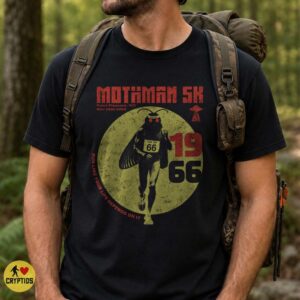 Mothman 5K Point Pleasant Shirt, Retro 1966 Cryptid Race