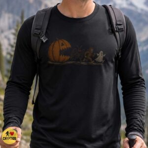 Mothman & Bigfoot Halloween Pumpkin Chase Shirt
