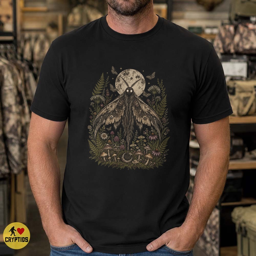 Mothman Botanical Gothic Vintage Moth T-Shirt 5 Mothman Botanical Gothic Vintage Moth Shirt