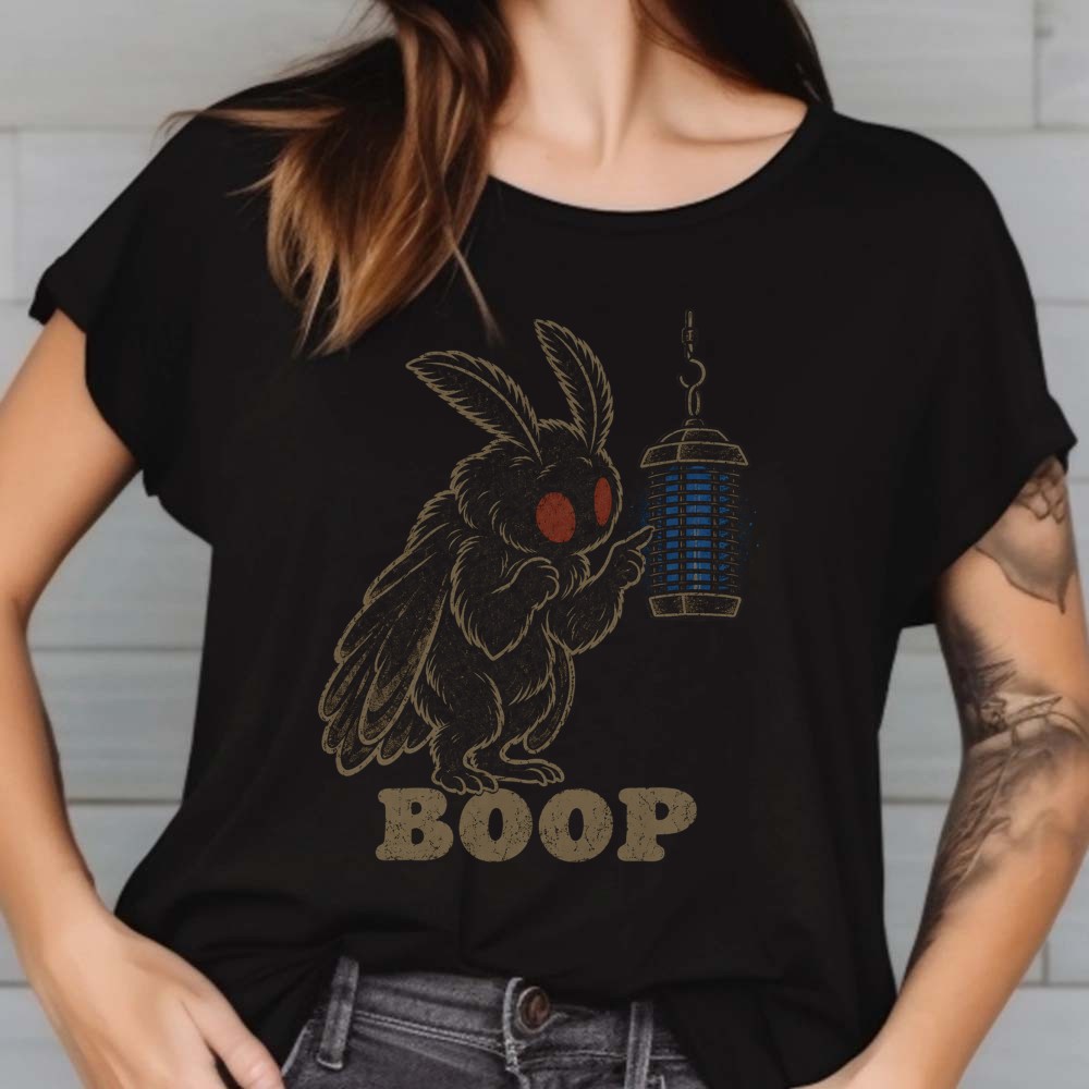 Mothman Bug Zapper Funny Cryptid BOOP T-Shirt 2 Mothman Bug Zapper Funny Cryptid BOOP Shirt