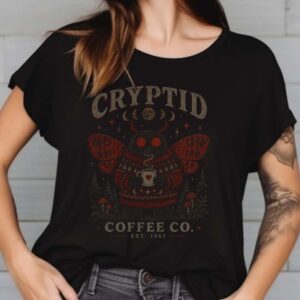 Mothman Coffee Vintage Cryptid 1967 Design Shirt