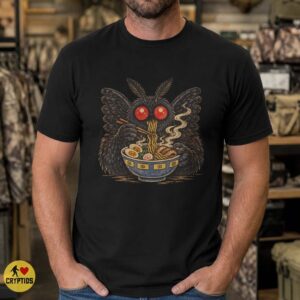 Mothman Eating Ramen Vintage Japanese Food T-Shirt 6 Mothman Eating Ramen Vintage Japanese Food Shirt