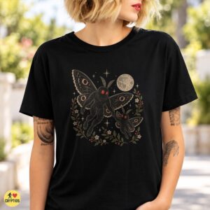 Mothman Family Vintage Gothic Botanical Shirt Gift Mom