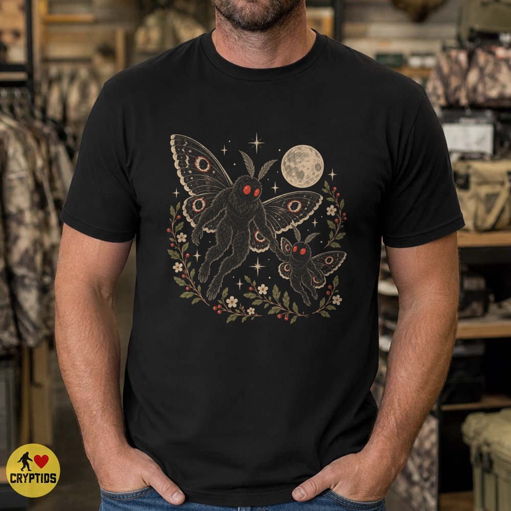 Mothman Family Vintage Gothic Botanical T-Shirt Gift Mom 3 Mothman Family Vintage Gothic Botanical Shirt Gift Mom
