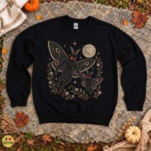 Mothman Family Vintage Gothic Botanical T-Shirt Gift Mom 7 Mothman Family Vintage Gothic Botanical Shirt Gift Mom