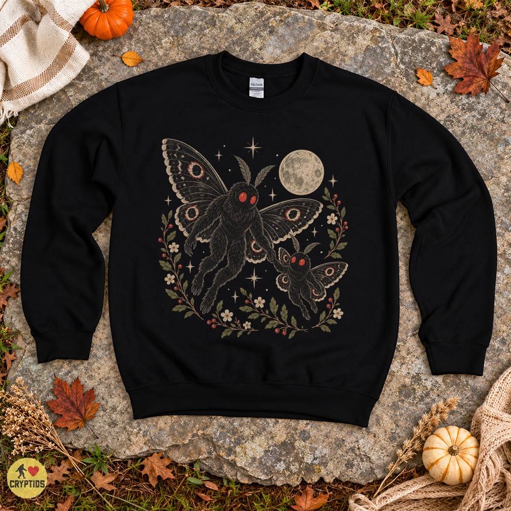 Mothman Family Vintage Gothic Botanical T-Shirt Gift Mom 4 Mothman Family Vintage Gothic Botanical Shirt Gift Mom