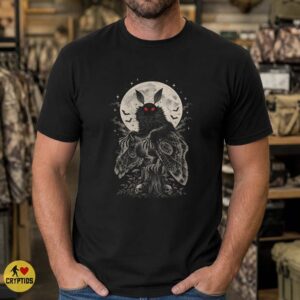Mothman Full Moon Dark Celestial Gothic Horror Shirt