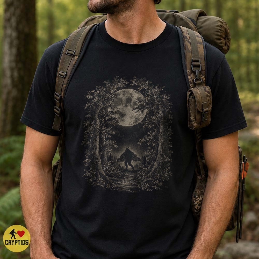 Mothman Full Moon Forest Dark Celestial T-Shirt 1 Mothman Full Moon Forest Dark Celestial Shirt