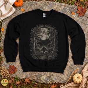 Mothman Full Moon Forest Dark Celestial T-Shirt 7 Mothman Full Moon Forest Dark Celestial Shirt