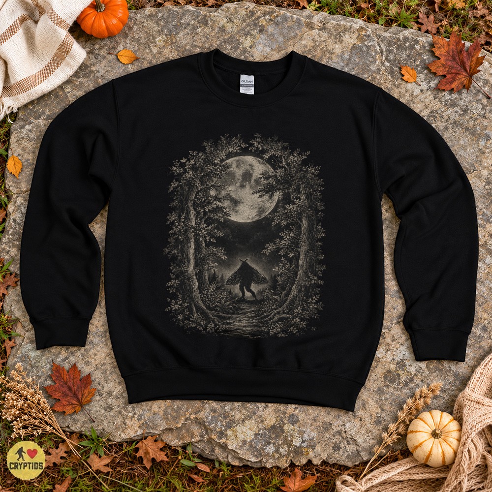 Mothman Full Moon Forest Dark Celestial T-Shirt 4 Mothman Full Moon Forest Dark Celestial Shirt