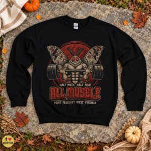 Mothman Gym All Muscle Cryptid Bodybuilding T-Shirt 7 Mothman Gym All Muscle Cryptid Bodybuilding Shirt