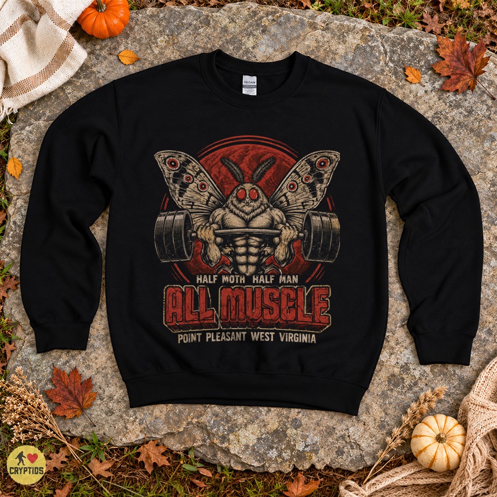 Mothman Gym All Muscle Cryptid Bodybuilding T-Shirt 4 Mothman Gym All Muscle Cryptid Bodybuilding Shirt