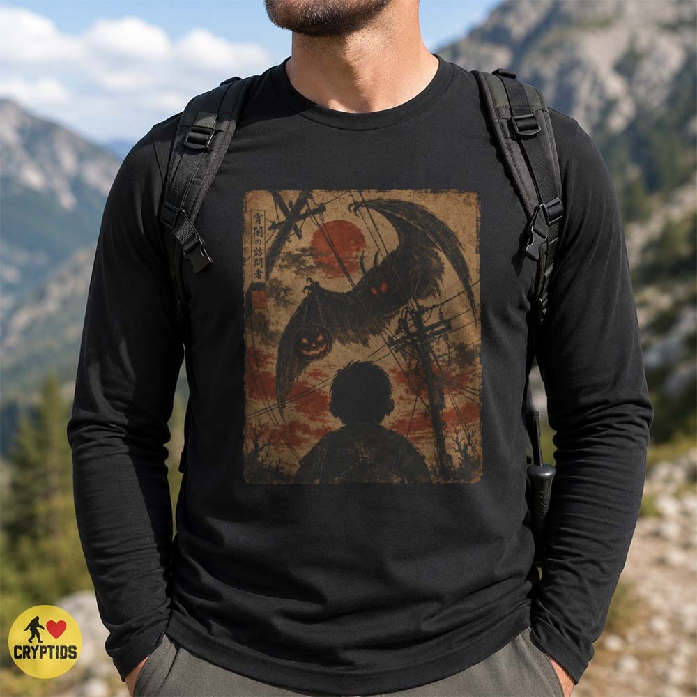 Mothman Halloween Japanese Ukiyo-e Cryptid T-Shirt 1 Mothman Halloween Japanese Ukiyo-e Cryptid Shirt