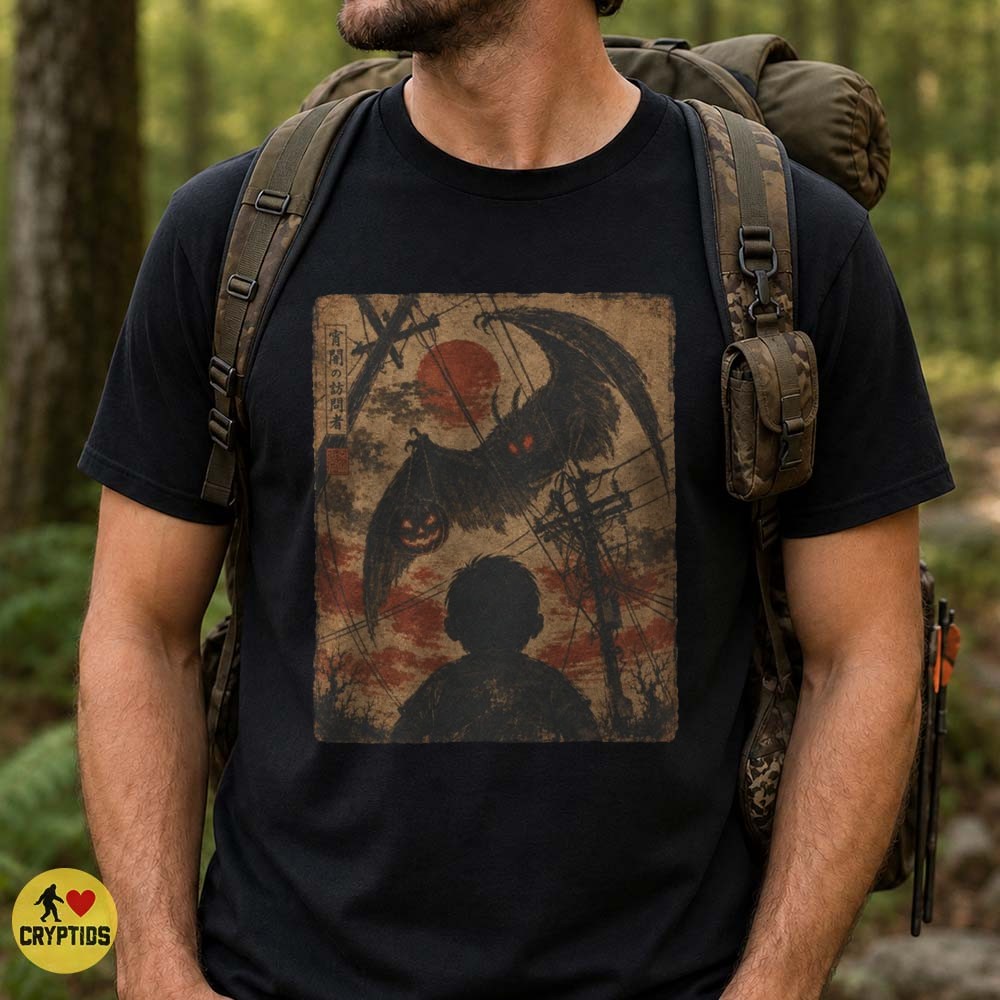 Mothman Halloween Japanese Ukiyo-e Cryptid T-Shirt 4 Mothman Halloween Japanese Ukiyo-e Cryptid Shirt