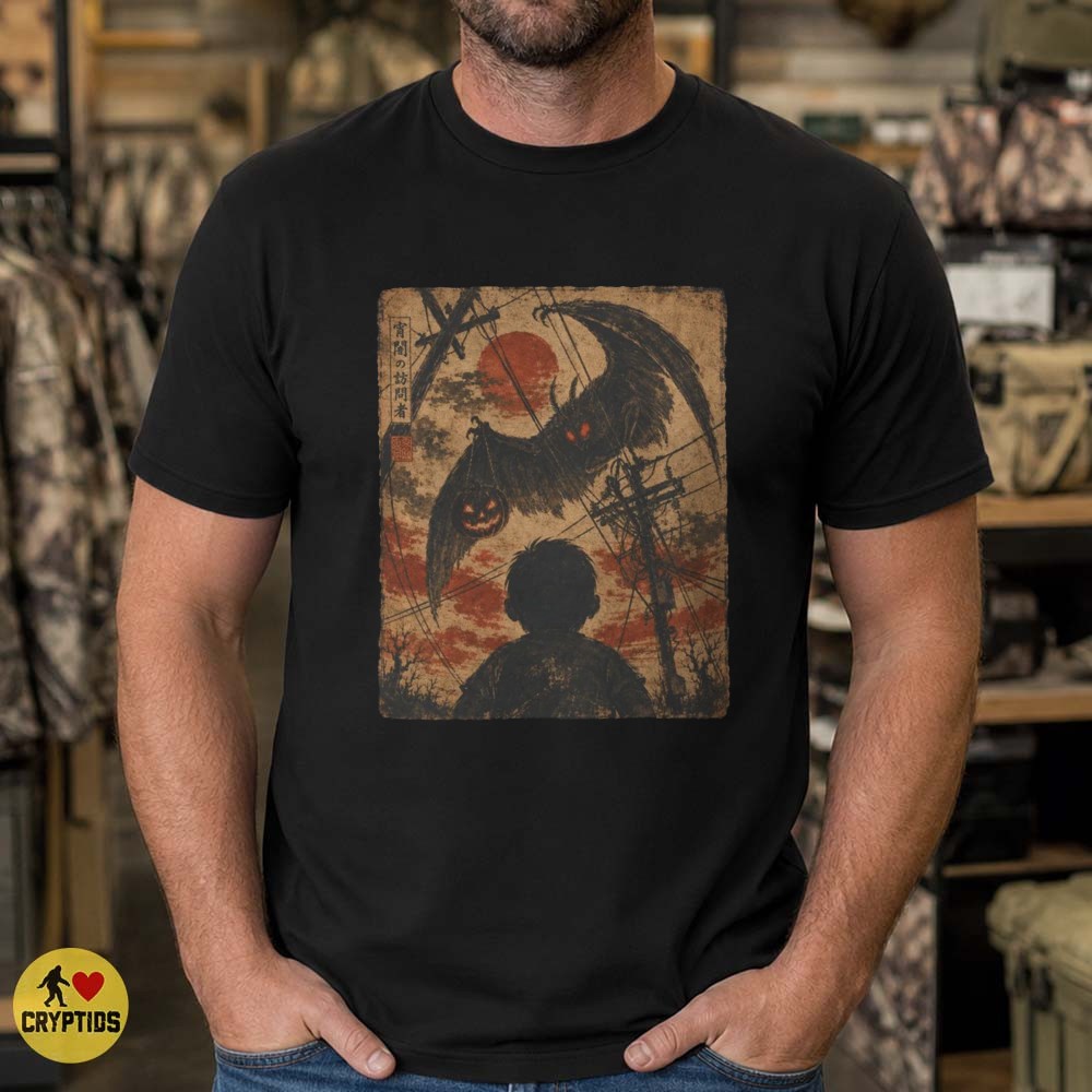 Mothman Halloween Japanese Ukiyo-e Cryptid T-Shirt 5 Mothman Halloween Japanese Ukiyo-e Cryptid Shirt