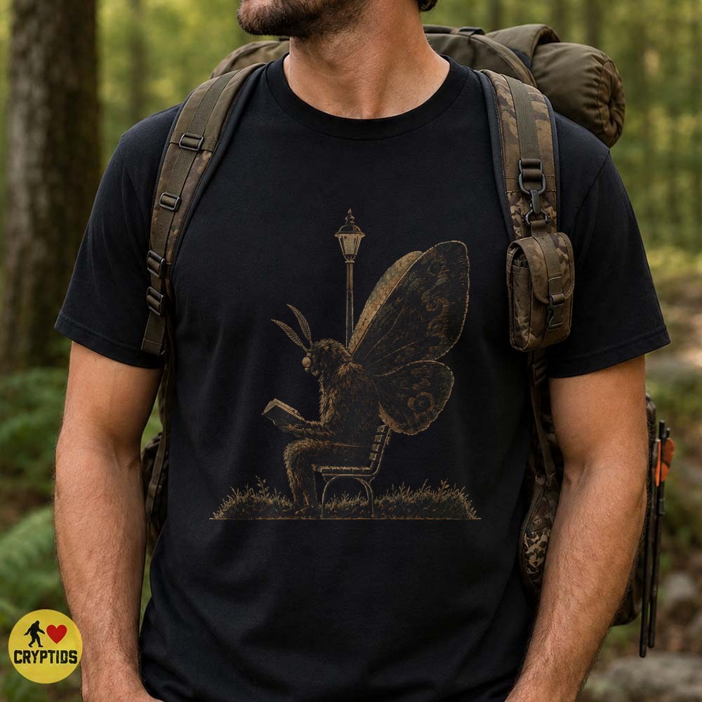 Mothman Reading Book Dark Academia Introvert Book Lover T-Shirt 3 Mothman Reading Book Dark Academia Introvert Book Lover Shirt