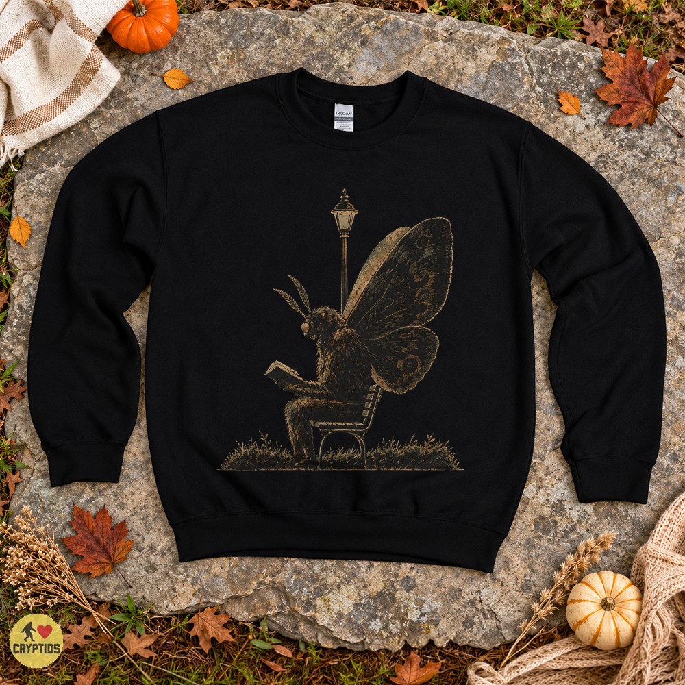 Mothman Reading Book Dark Academia Introvert Book Lover T-Shirt 4 Mothman Reading Book Dark Academia Introvert Book Lover Shirt