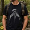 Mothman Skull Face Full Moon T-Shirt, Gothic Cryptid 10 Mothman Skull Face Full Moon Shirt, Gothic Cryptid