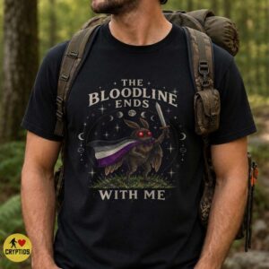 Mothman The Bloodline Ends With Me Asexual Pride Shirt