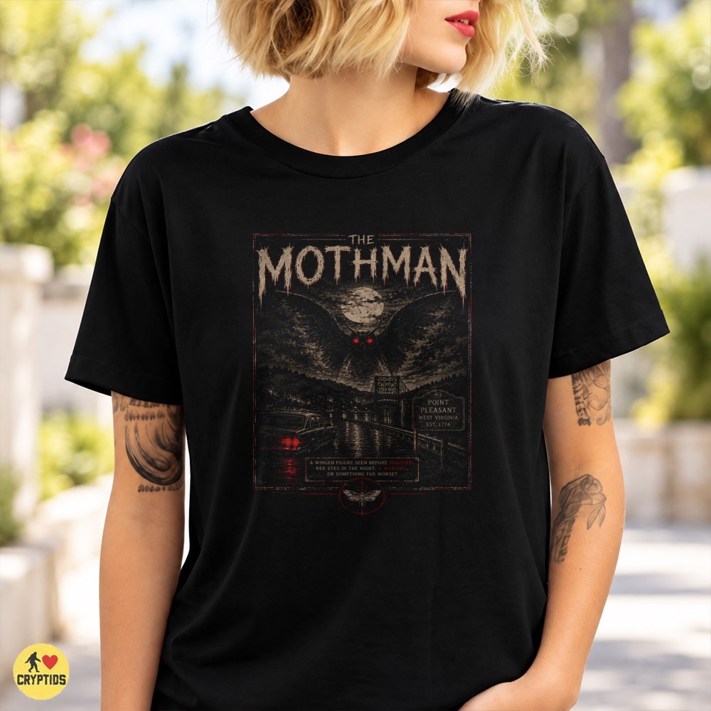 Mothman Warning Point Pleasant West Virginia T-Shirt 2 Mothman Warning Point Pleasant West Virginia Shirt