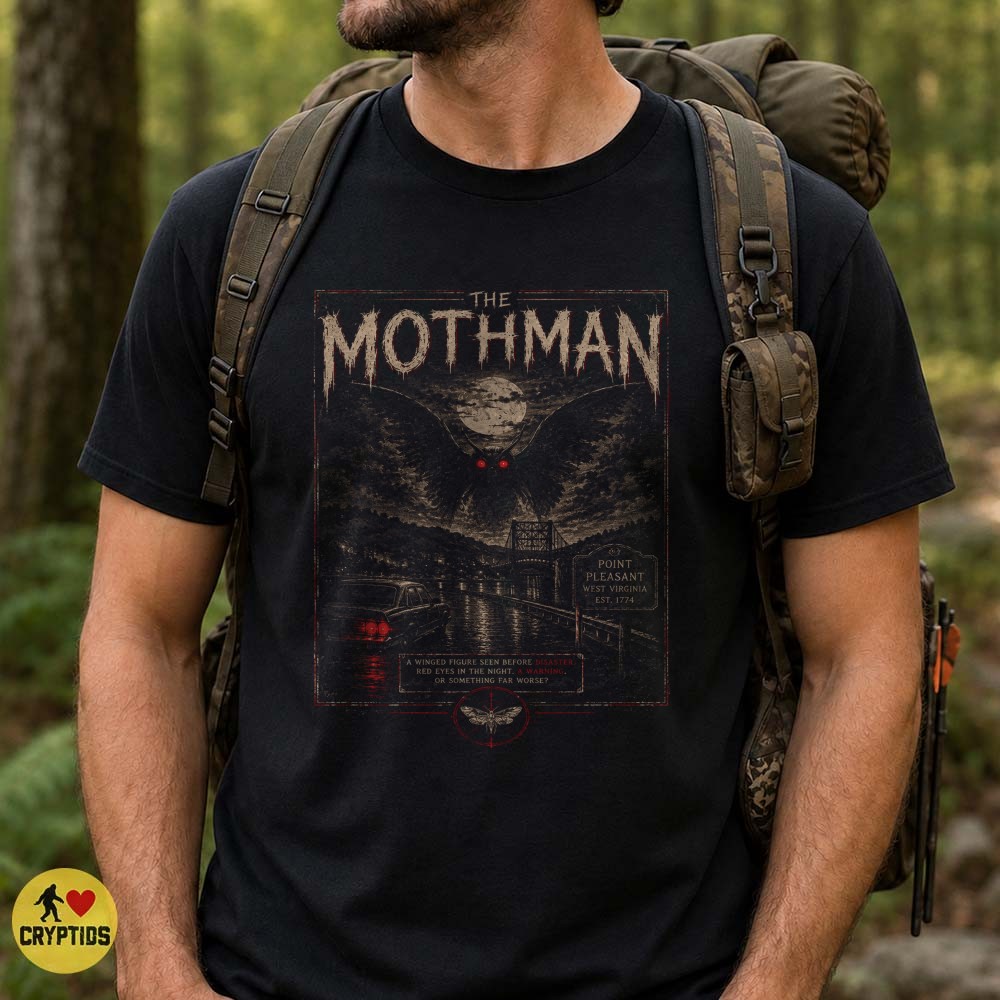 Mothman Warning Point Pleasant West Virginia T-Shirt 3 Mothman Warning Point Pleasant West Virginia Shirt