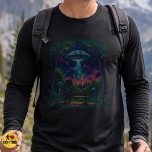 Neon Cosmic Alien UFO Encounter Shirt