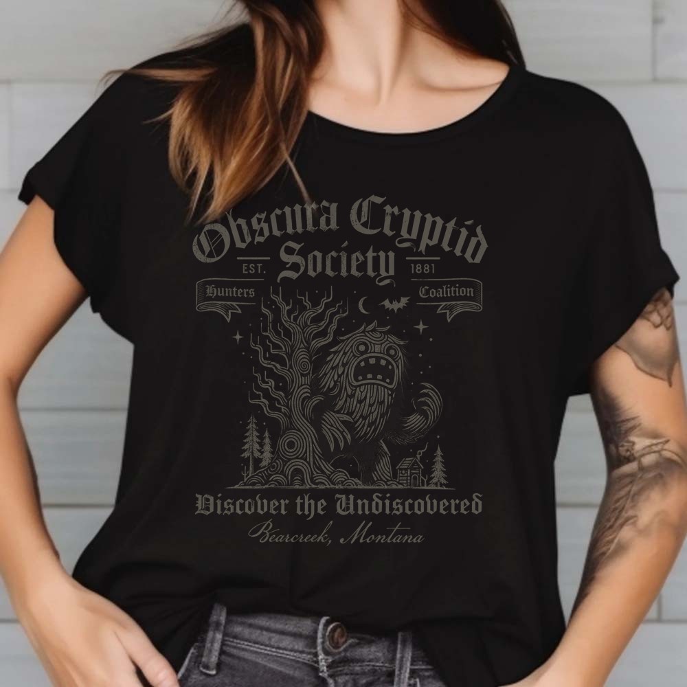 Obscura Cryptid Society Bearcreek Montana T-Shirt 2 Obscura Cryptid Society Bearcreek Montana Shirt