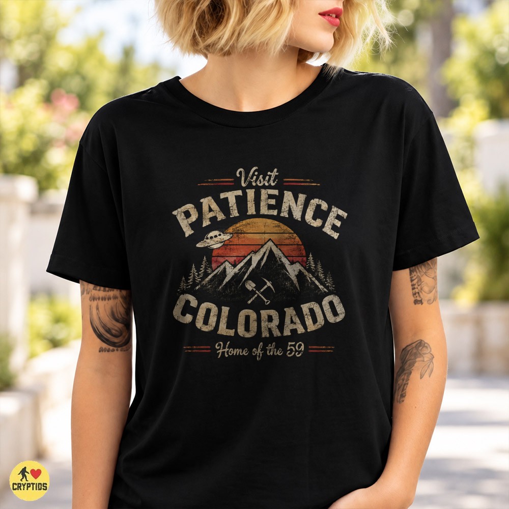 Resident Alien Patience Colorado T-Shirt, The 59 UFO Vintage Retro Design 2 Resident Alien Patience Colorado Shirt, The 59 UFO Vintage Retro Design