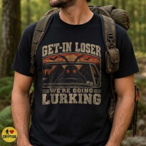 Retro Mothman Get In Loser We’re Going Lurking Shirt