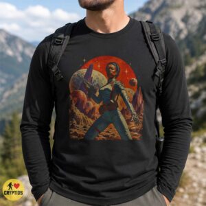 Retro Space Heroine Shirt, Alien Planet Sci-Fi Pulp
