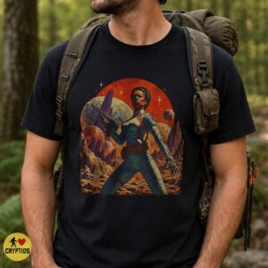 Retro Space Heroine Shirt, Alien Planet Sci-Fi Pulp