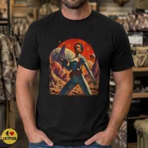 Retro Space Heroine Shirt, Alien Planet Sci-Fi Pulp