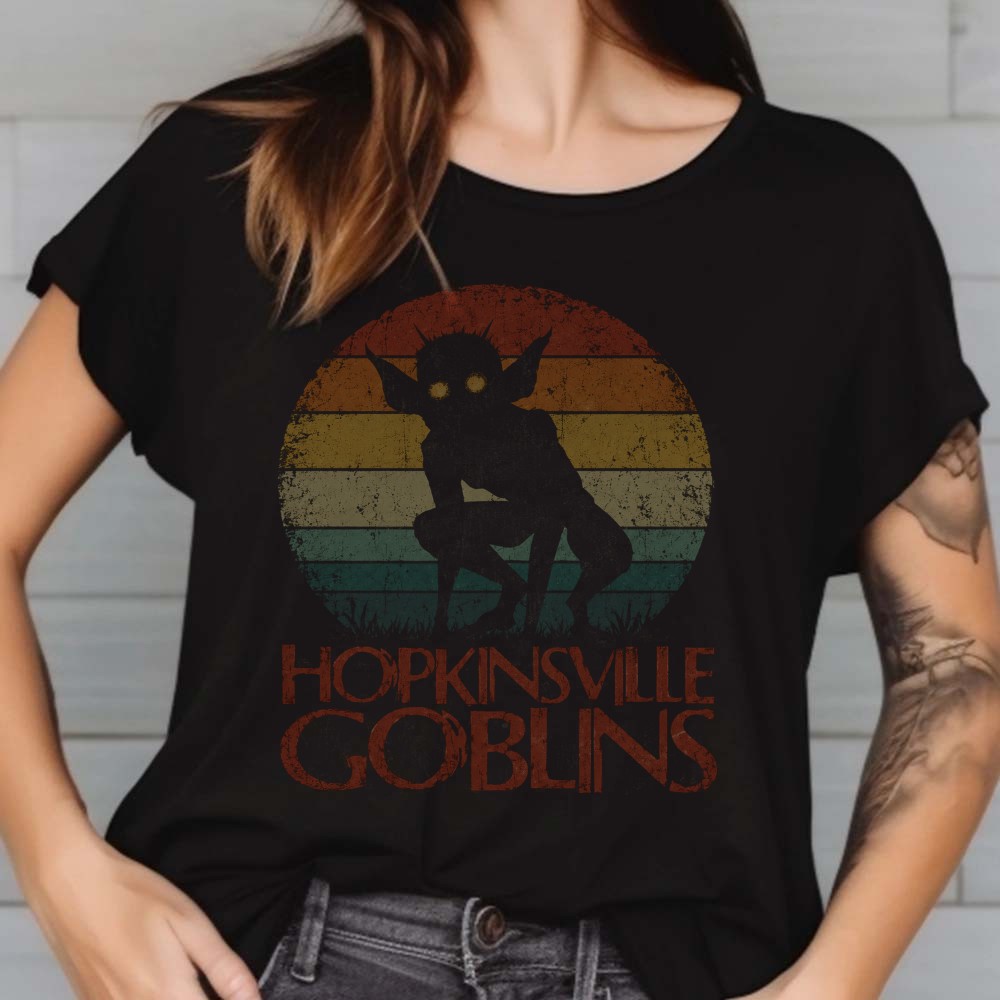 Retro Sunset Hopkinsville Goblins UFO T-Shirt 1 Retro Sunset Hopkinsville Goblins UFO Shirt