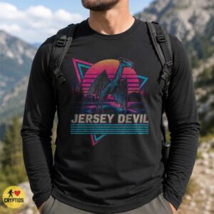 Retro Synthwave Jersey Devil Shirt