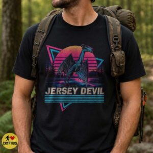 Retro Synthwave Jersey Devil Shirt