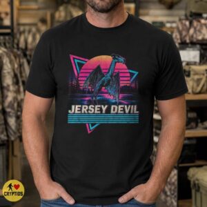Retro Synthwave Jersey Devil Shirt