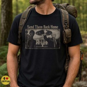 Send Them Back Home Trump Alien UFO Shirt Funny Political