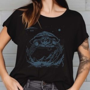 Space Turtle UFO Shirt, Retro Alien Encounter
